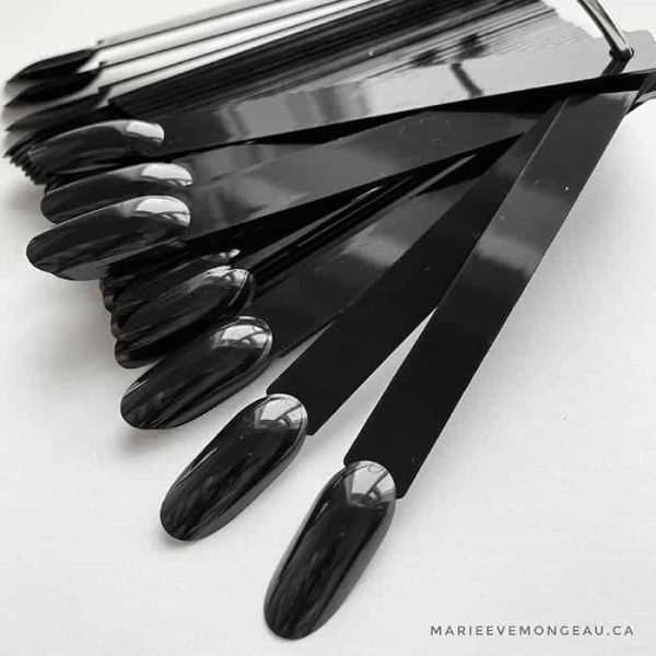Bâton de pratique ovale noir pour Nail Art