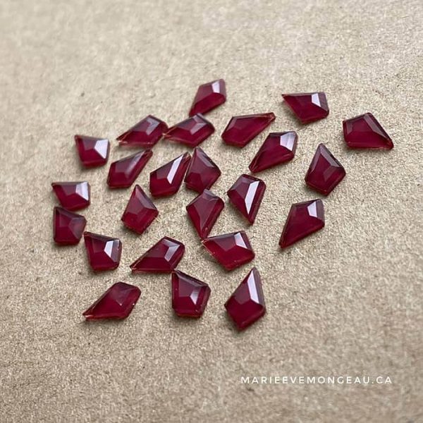Diamants formes | Rouge bordeau