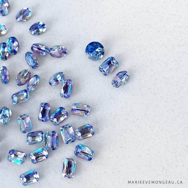 Diamants pointe | Bleu