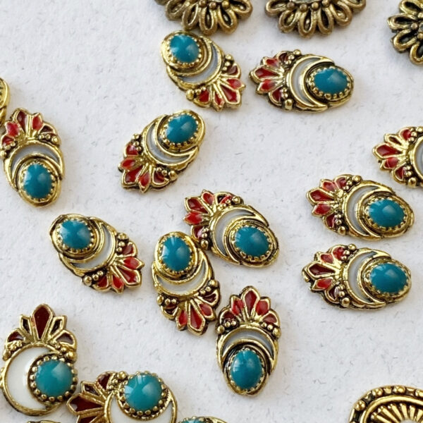 Bijoux vintage | Diadème rouge et bleu