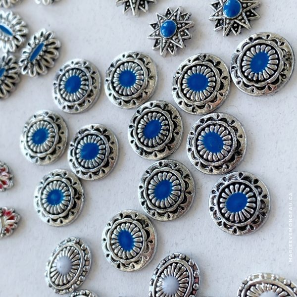 Bijoux vintage | Rondelle bleu